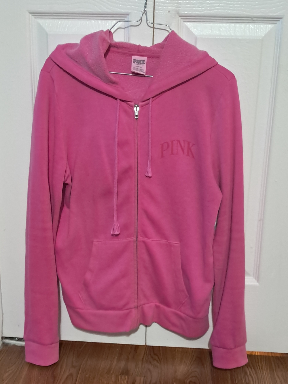 (Make AN OFFER) PINK Victoria's Secret Bright Pink Full-Zip Hoodie